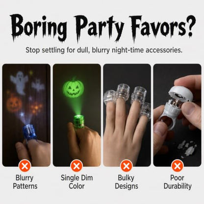 36 Pack Halloween Finger Light Projectors - Spooky Party Favors