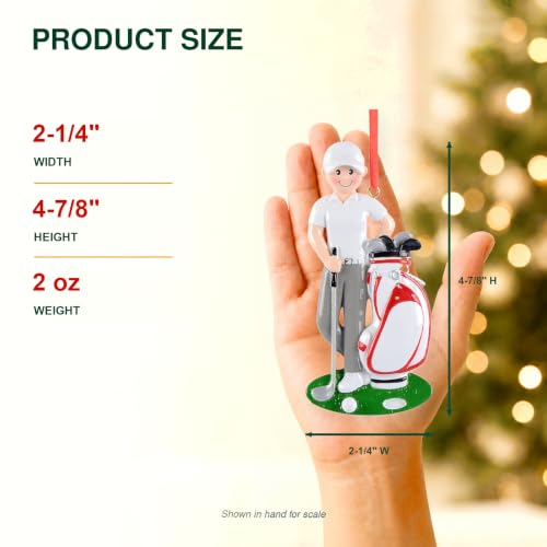 Personalized Golf Christmas Ornament - Golf Boy Keepsake Gift 2026