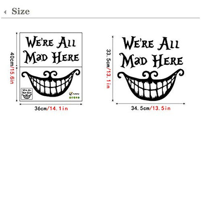 Halloween Smiling Face Wall Decals Sticker Decor - 2 Sheets