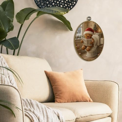 Christmas Gingerbread Bathroom Canvas Wall Art - Gingerbread Man