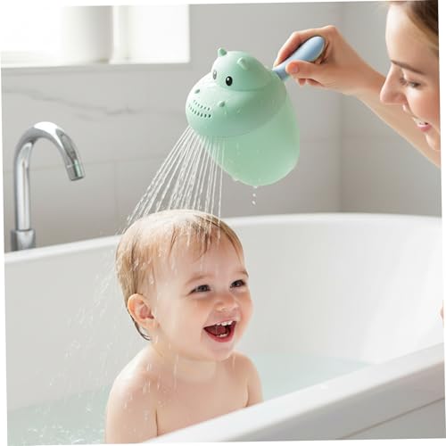 Baby Bath Rinse Cup with Hippo Design - Gentle Water Pourer for Kids