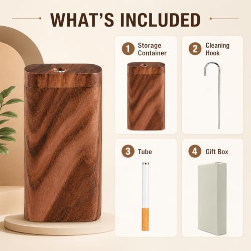 Wooden Storage Box - Modern Desktop Organizer for Small Items