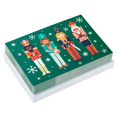 Hallmark Boxed Christmas Cards with Envelopes - 40 Pack Nutcrackers