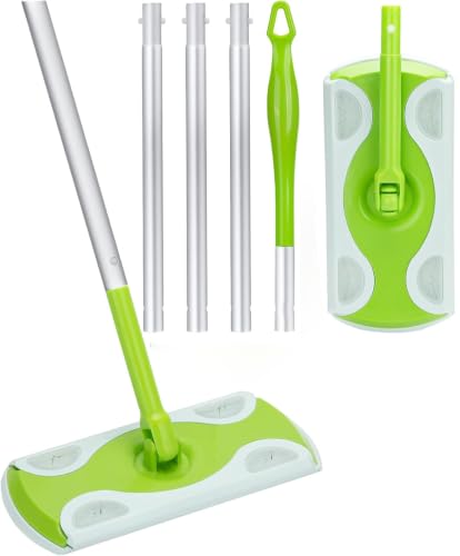 KIMIFACA Extra Long Green Detachable Mop Handle for Swiffer Dry & Wet Pads - Aluminum Extension