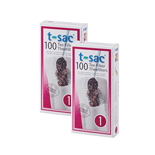 T-Sac Tea Filter Bags, Disposable Tea Infuser, Number 1-Size, 1-Cup Capacity, Set of 200