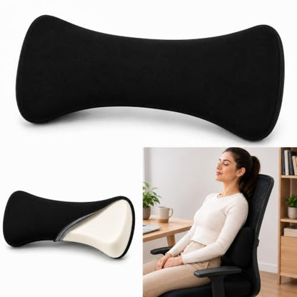 Memory Foam Lumbar Support Pillow for Lower Back Pain Relief - Ergonomic Bed Cushion