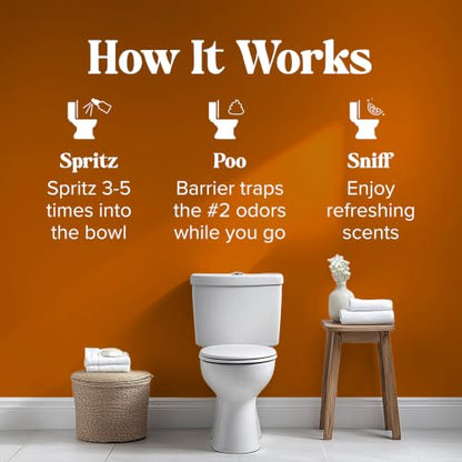 Pumpkin Spice Toilet Spray - 2 fl oz, Odor Trap, Plant-Based, Travel Size