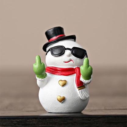 Funny Santa Snowman Statue Figurine - Christmas Decor Xmas Gifts - Snowman Variation
