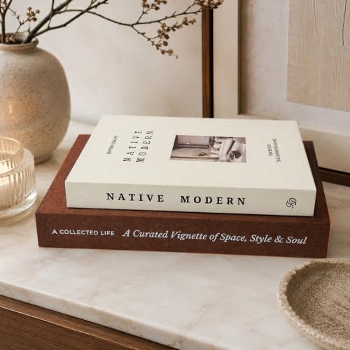 Decorative Linen Faux Books with Hidden Storage - Set of 2 for Home & Shelf