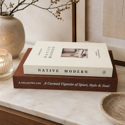 Decorative Linen Faux Books with Hidden Storage - Set of 2 for Home & Shelf