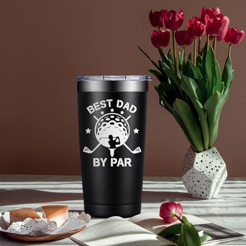 Golf Gift for Dad - Black Dad Tumbler - Perfect Christmas Golf Accessories