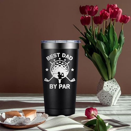 Golf Gift for Dad - Black Dad Tumbler - Perfect Christmas Golf Accessories