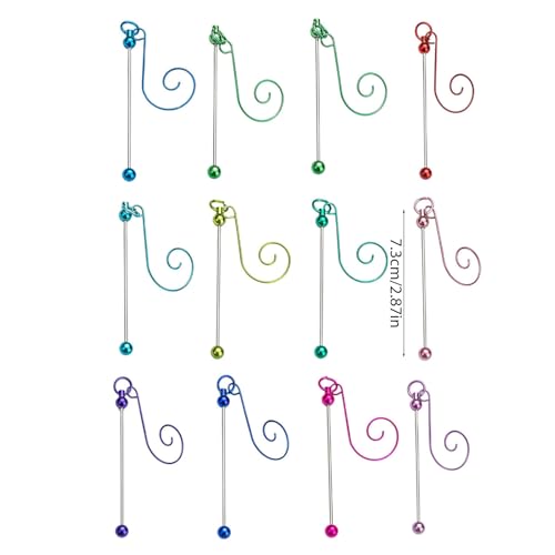 Colorful Metal Hanging Hooks for Christmas Ornaments & Crafts - Variation B