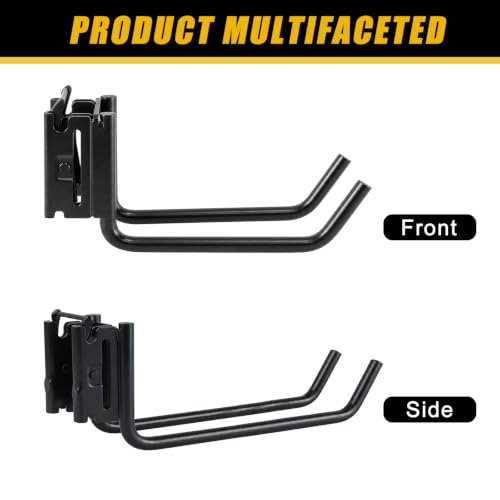 6.1in E-Track Double Fitting J-Hooks Set - Heavy Duty Cargo & Tool Hangers