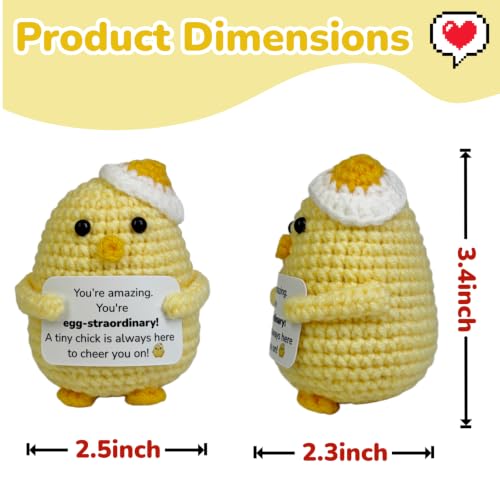 Cheer You On! Handmade Crochet Emotional Chick Gift - Motivational Decor