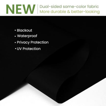 No Drill Blackout Dual Tensioners Roller Shades - Black, 58"W x 72"H, Variation of THIS listing