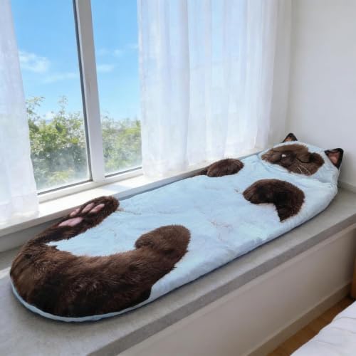 Giant Cat Shaped Sleeping Bag for Adults - Cat A - Plush Lounge Blanket