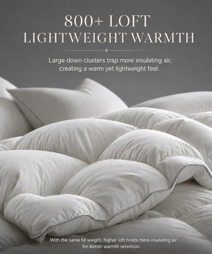 Oversized King Goose Down Fiber Comforter - White All Season Duvet, 116x98"