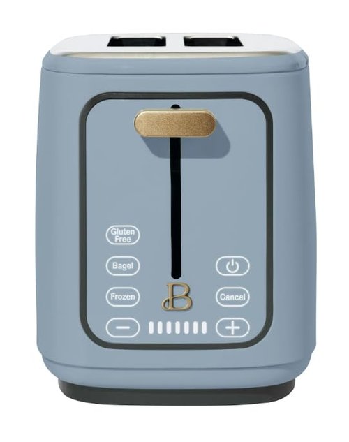 Drew Barrymore Icing 2~Slice Toaster with Touch-Activated Display (Cornflower Blue)