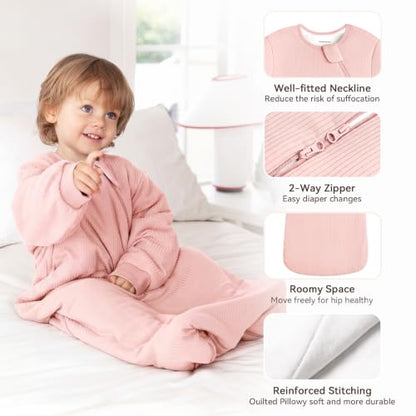 Baby Sleep Sack Rayon Bamboo 12-18 Months Pink - Breathable & Safe