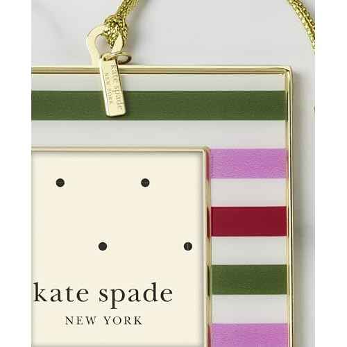 kate spade new york Be Jolly Mini Frame Ornament, Stripe, Christmas, Holiday Decorations