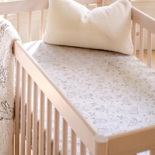 Organic Cotton Bunny Fitted Crib Sheet - Natural Bunny Variation