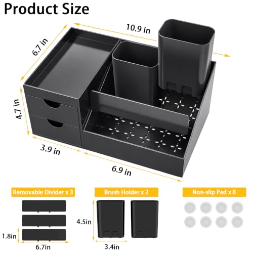 Men's Cologne Organizer with Removable Holders - Black, Bathroom & Vanity Storage