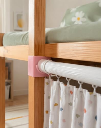 Bed Curtain Rod Mount 2 Pack for IKEA KURA Bed Supports Up to 34mm Diameter
