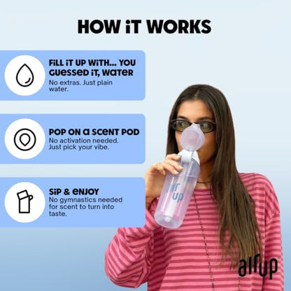 air up 27oz Water Bottle Starter Set with Glacier Blue Variant and 5 Scent Pods