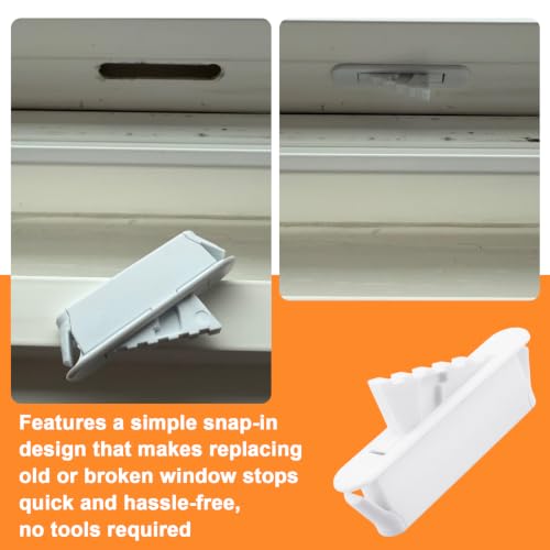 8 Pack Window Sash Vent Stops - Nylon Snap-In Vinyl Window Hardware