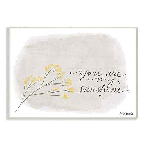 The Kids Room by Stupell You are My Sunshine Yellow Flower Illustration Wall Plaque, 13x19, Multi-Color