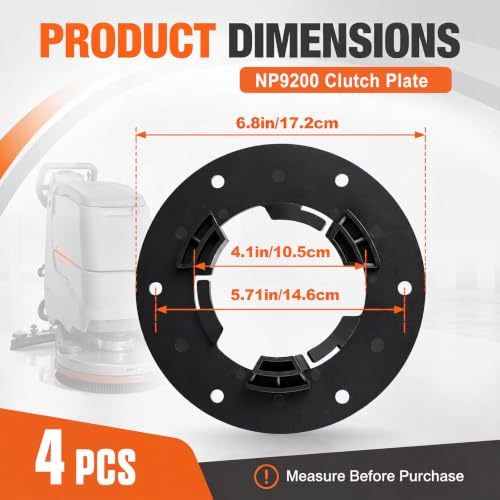 Universal 5 Inch Clutch Plate Pad Driver for Floor Buffers - 4 Pack Variation 4