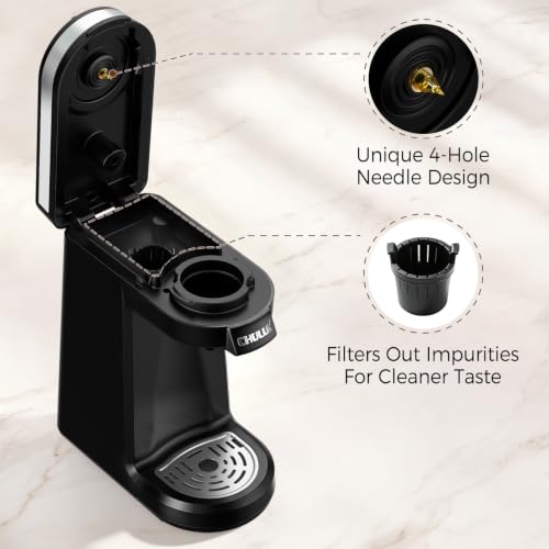 CHULUX Single Serve Coffee Maker Black - Fast Heating & Compact Design