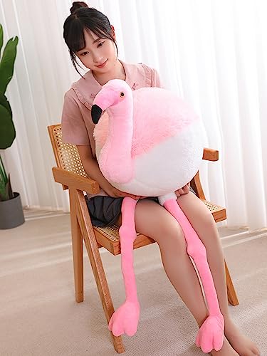 Pink Flamingo Plush Pillow 37.8 Inch Cuddly Stuffed Animal for Home Decor & Gifts (Variation: From Head to Feet)