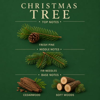 Christmas Tree Reed Diffuser - Highly Fragrant Home Fragrance with 8 Reeds - Affinati