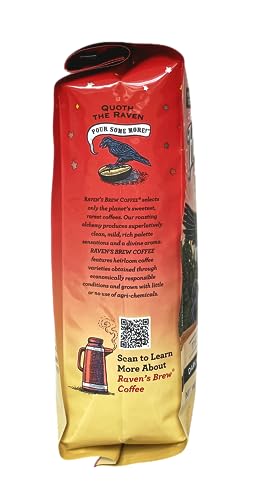 Raven’s Brew Coffee Gourmet Dark Roast Whole Bean Coffee - House Blend 12oz Bag