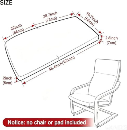 Velvet Chair Slipcover for Poang Rocking Chair - Grey, Camel Variations