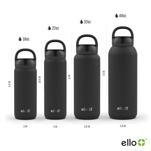 Ello Cooper 22oz Stainless Steel Water Bottle with Straw and Carry Handle
