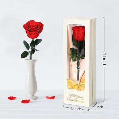 Preserved Red Rose Flower for Birthdays & Special Occasions - Gift Box