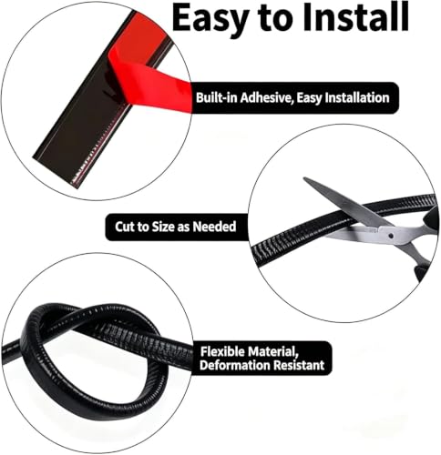 Carpet Edge Trim Protector 9.8ft Self-Adhesive Rug Transition Strip