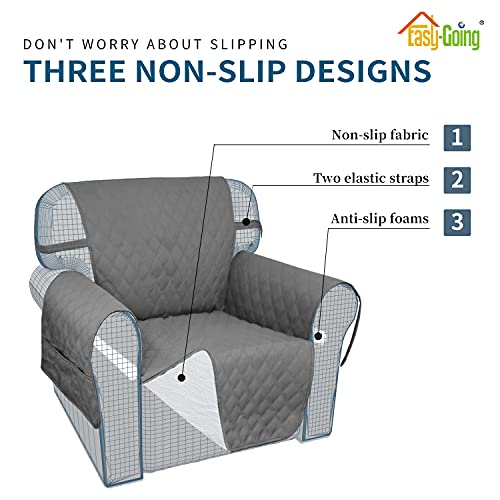 Easy-Going Sofa Slipcover Loveseat Cover Waterproof Couch Cover Washable Sofa Cover for 2 Cushion Couch Non-Slip Fabric Furniture Protector with Pocket for Pets Kids Dog Cat (Loveseat, Wine)