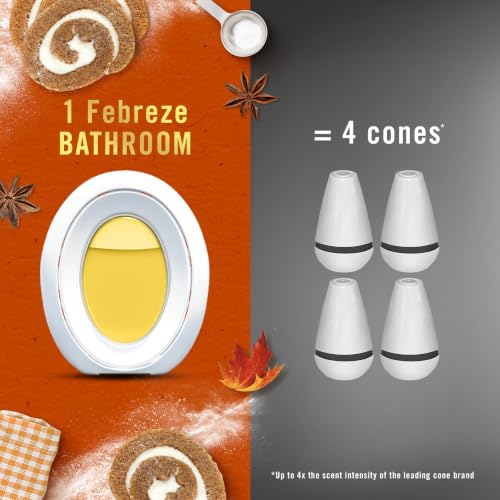Febreze Odor-Fighting Bathroom Air Freshener Pumpkin Roll Scent - 4 Count
