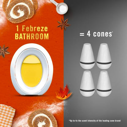 Febreze Odor-Fighting Bathroom Air Freshener Pumpkin Roll Scent - 4 Count