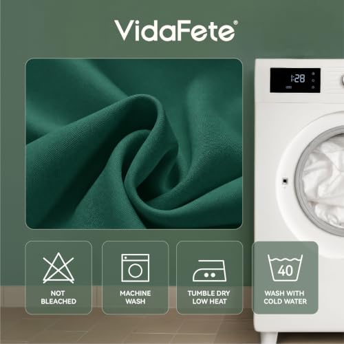 VidaFete 10 Pack 120-Inch Green Round Polyester Tablecloth - Classic Series