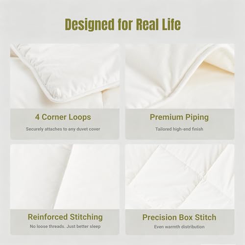 Queen Australian Wool Comforter All Season Breathable Duvet Insert