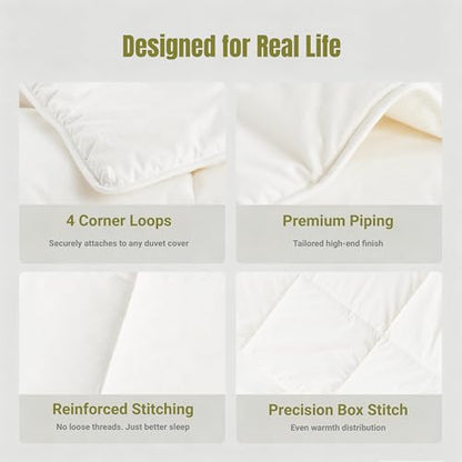 Queen Australian Wool Comforter All Season Breathable Duvet Insert