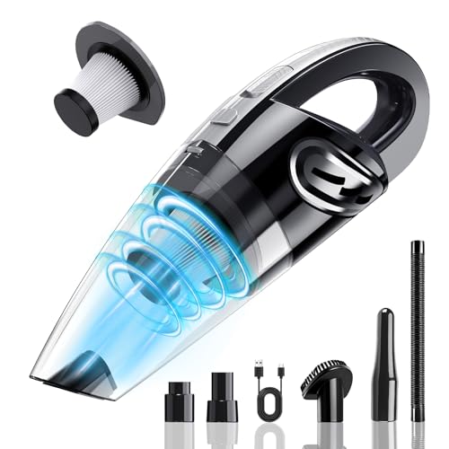 Cordless Handheld Vacuum Cleaner - 15000Pa Power, Rechargeable, Black Silver