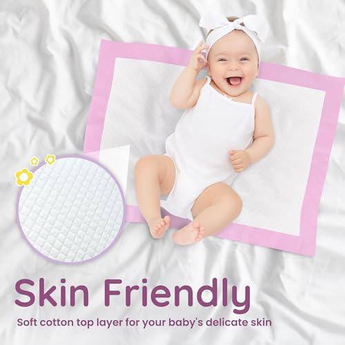 Disposable Baby Changing Pads 110 Pack, 13x18 Inch, Leak-Proof & Soft