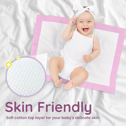Disposable Baby Changing Pads 110 Pack, 13x18 Inch, Leak-Proof & Soft