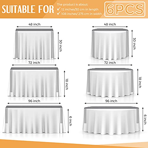 Breling 6 Pack Black and White Striped Table Runner - 12 x 108 Inches, Indoor & Outdoor Decor